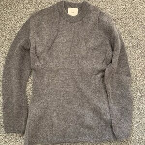 Verso Premium Crewneck Wool Sweater in Heather Gray